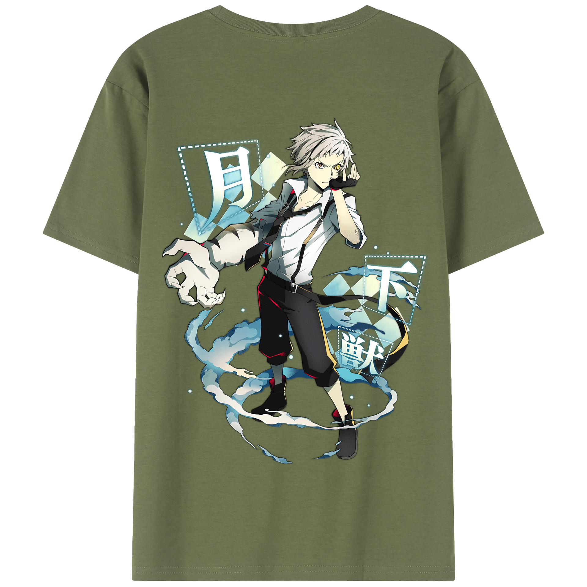 （画像用） 文豪ストレイドッグス Bungo Stray Dogs 綿100％半袖Tシャツ（背面プリント）